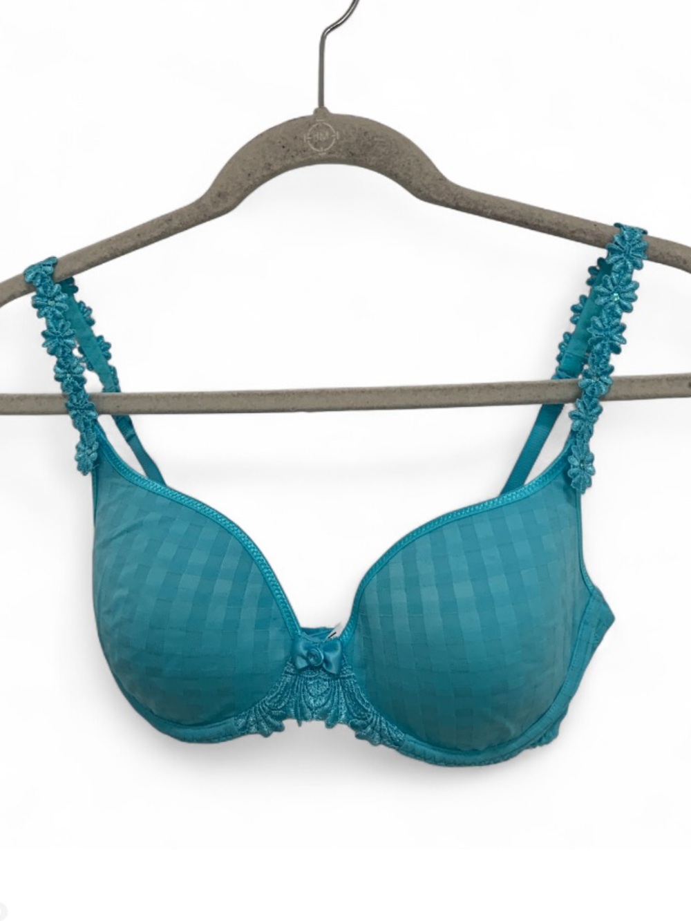 New with Tags Marie Jo Blue Gingham Floral Bra